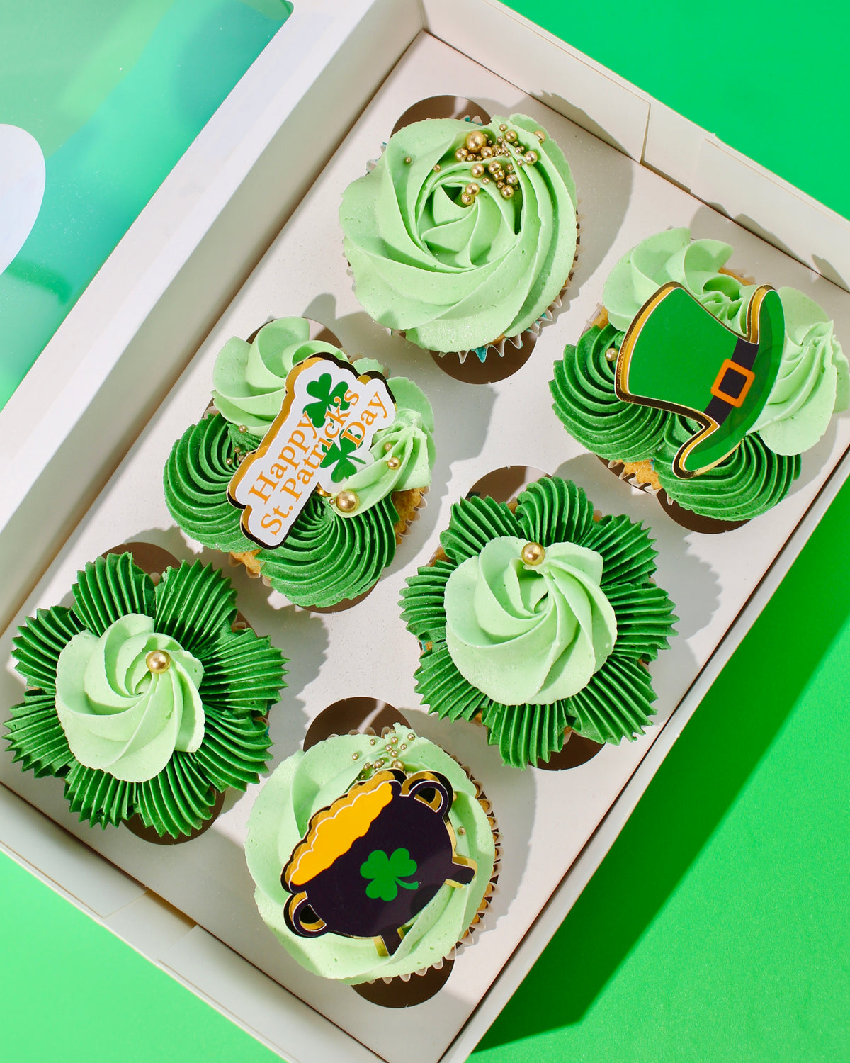 vegan st pattys day cupcakes