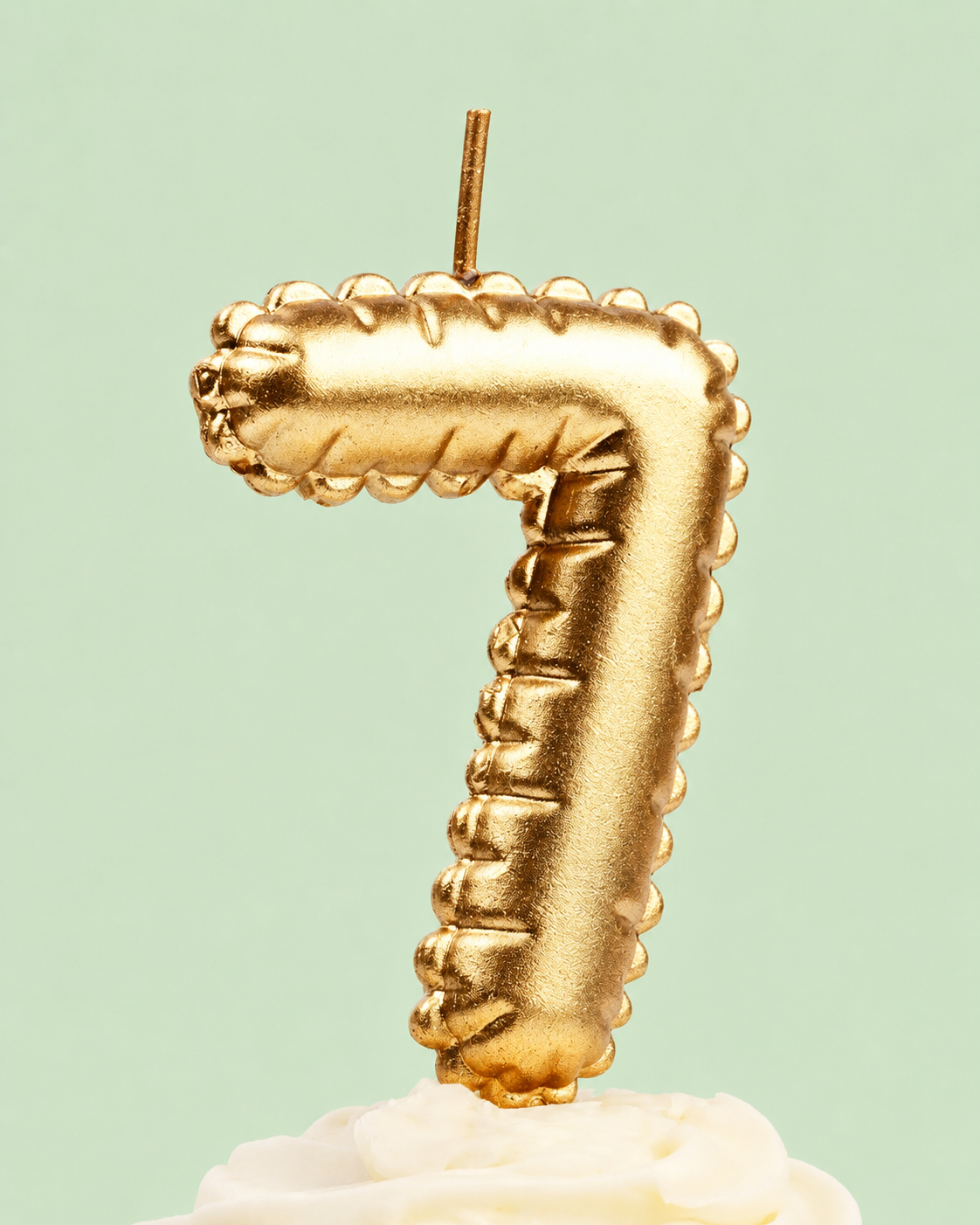 Gold Number Candle