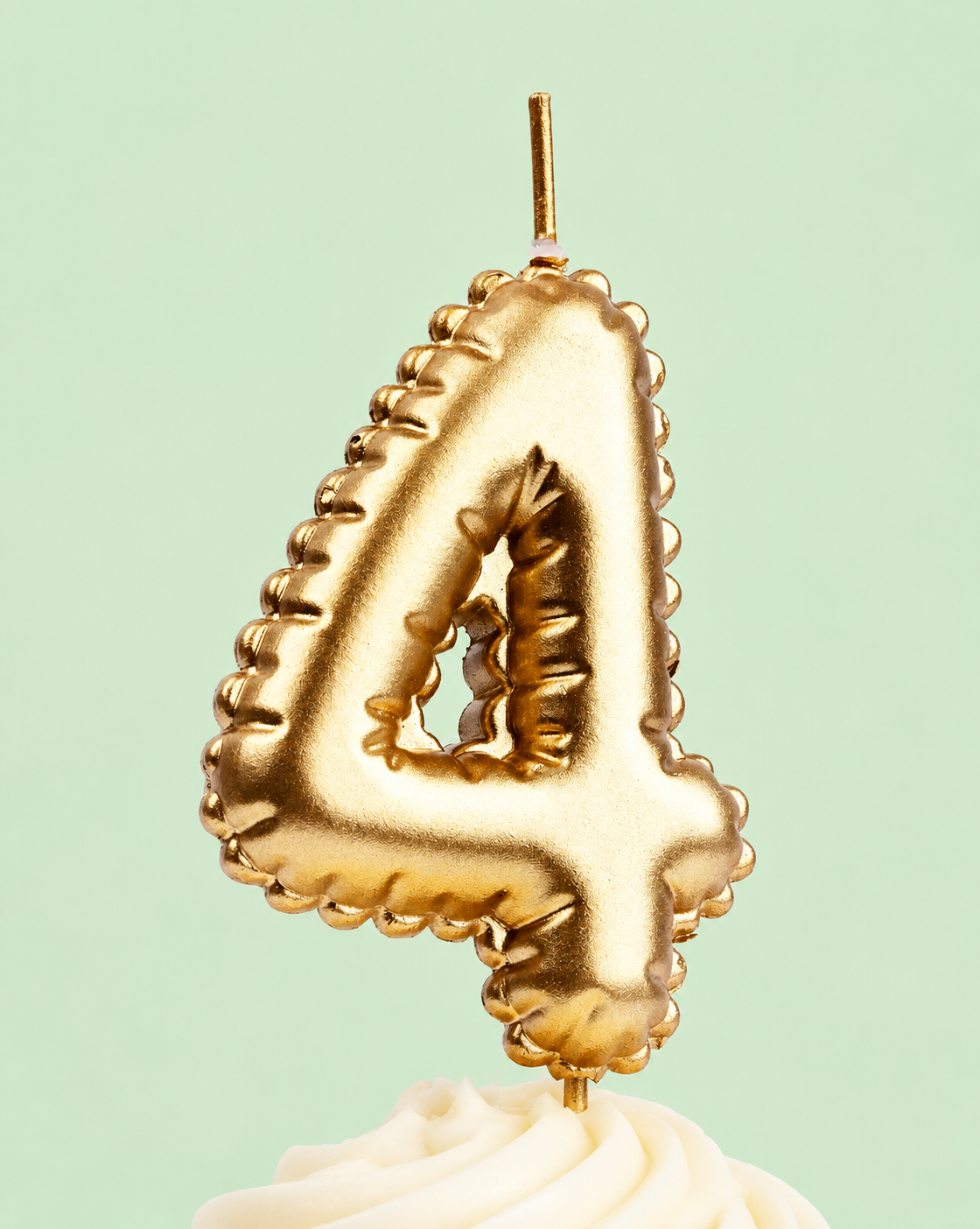 Gold Number Candle