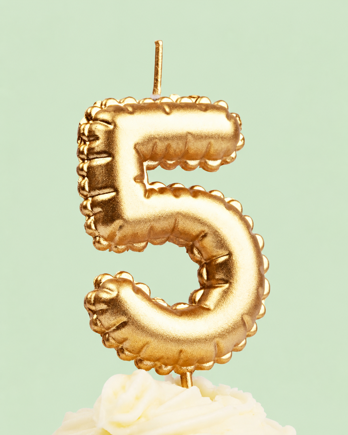 Gold Number Candle