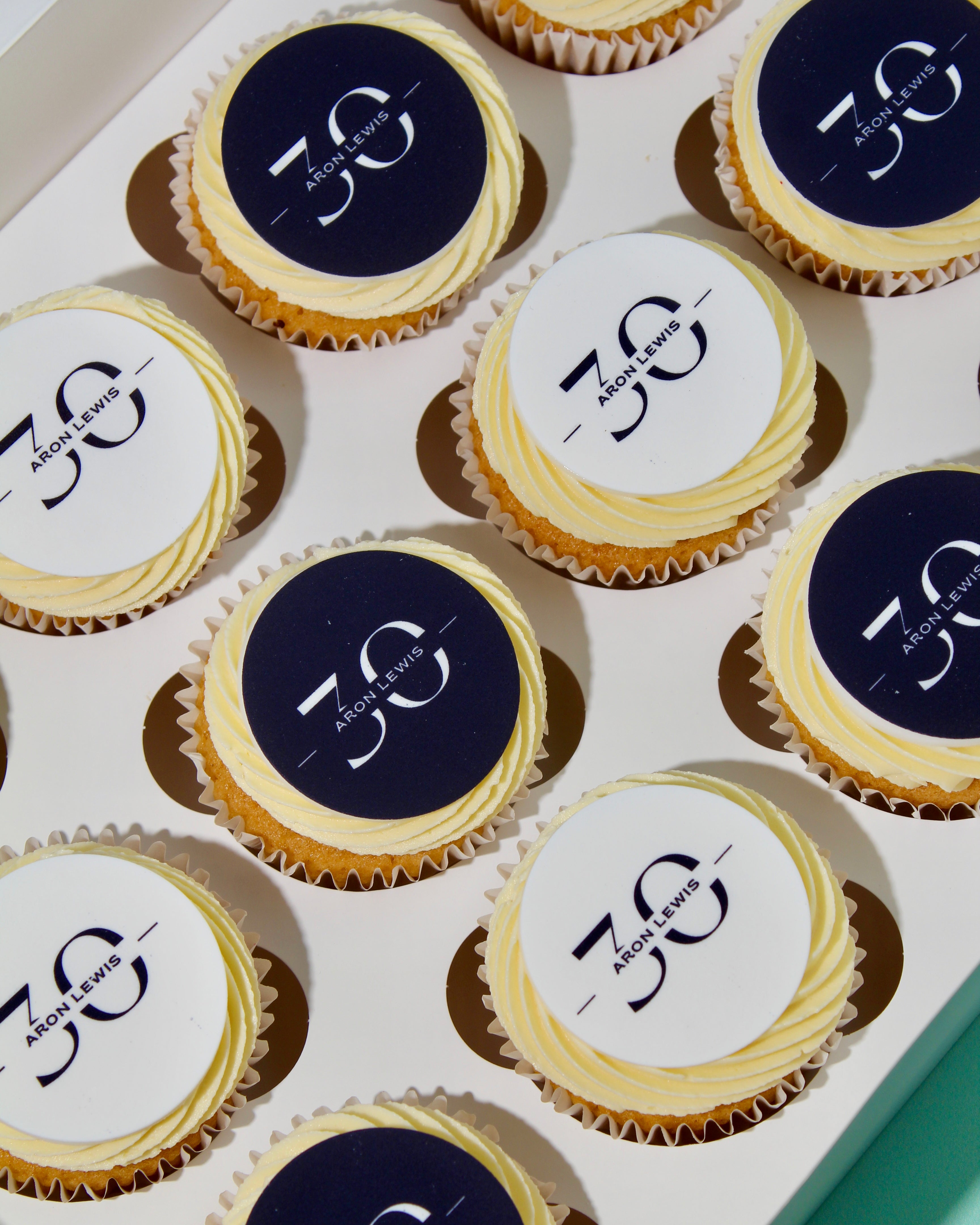 Eggless Logo Cupcakes