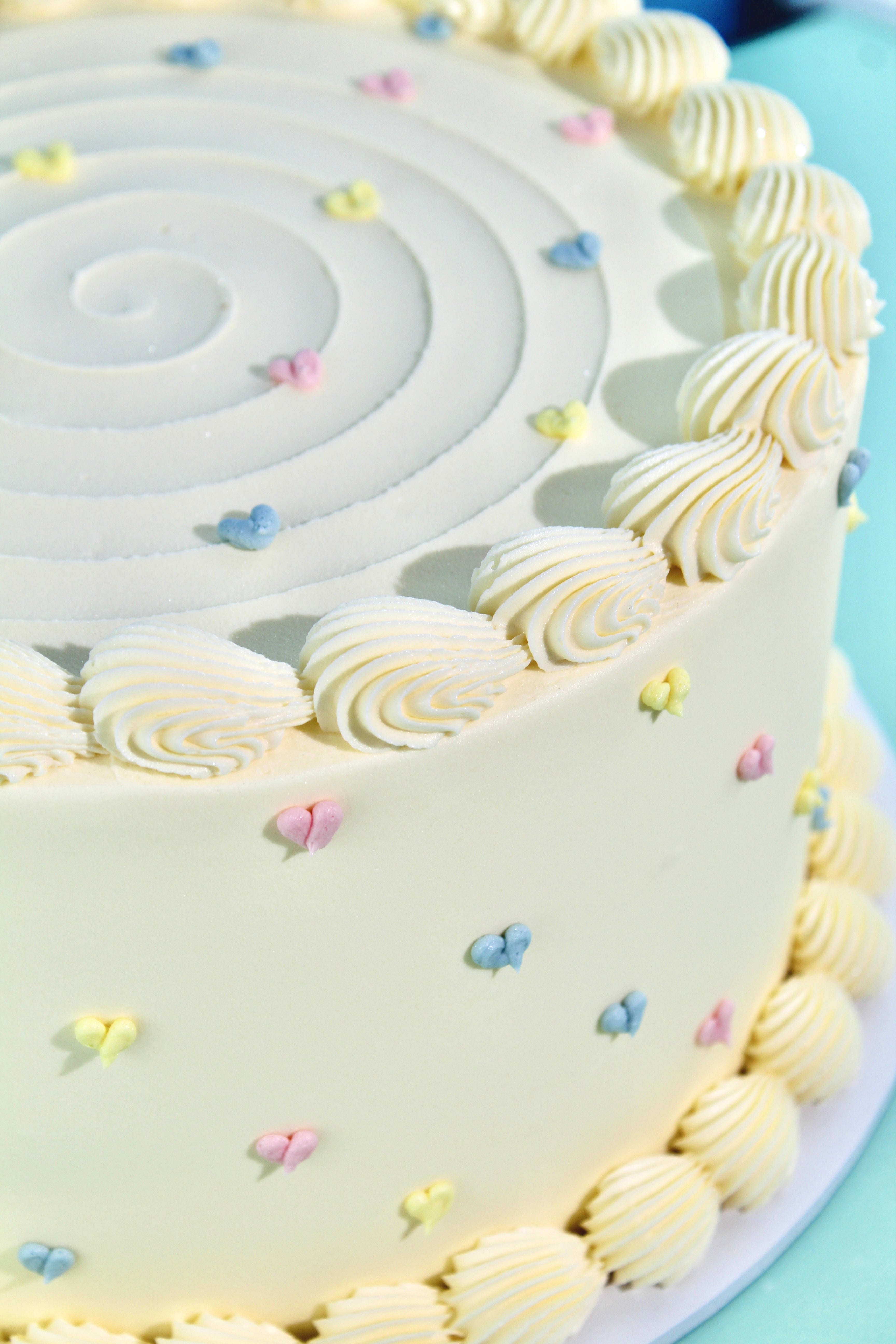 Pastel Cake Of Hearts