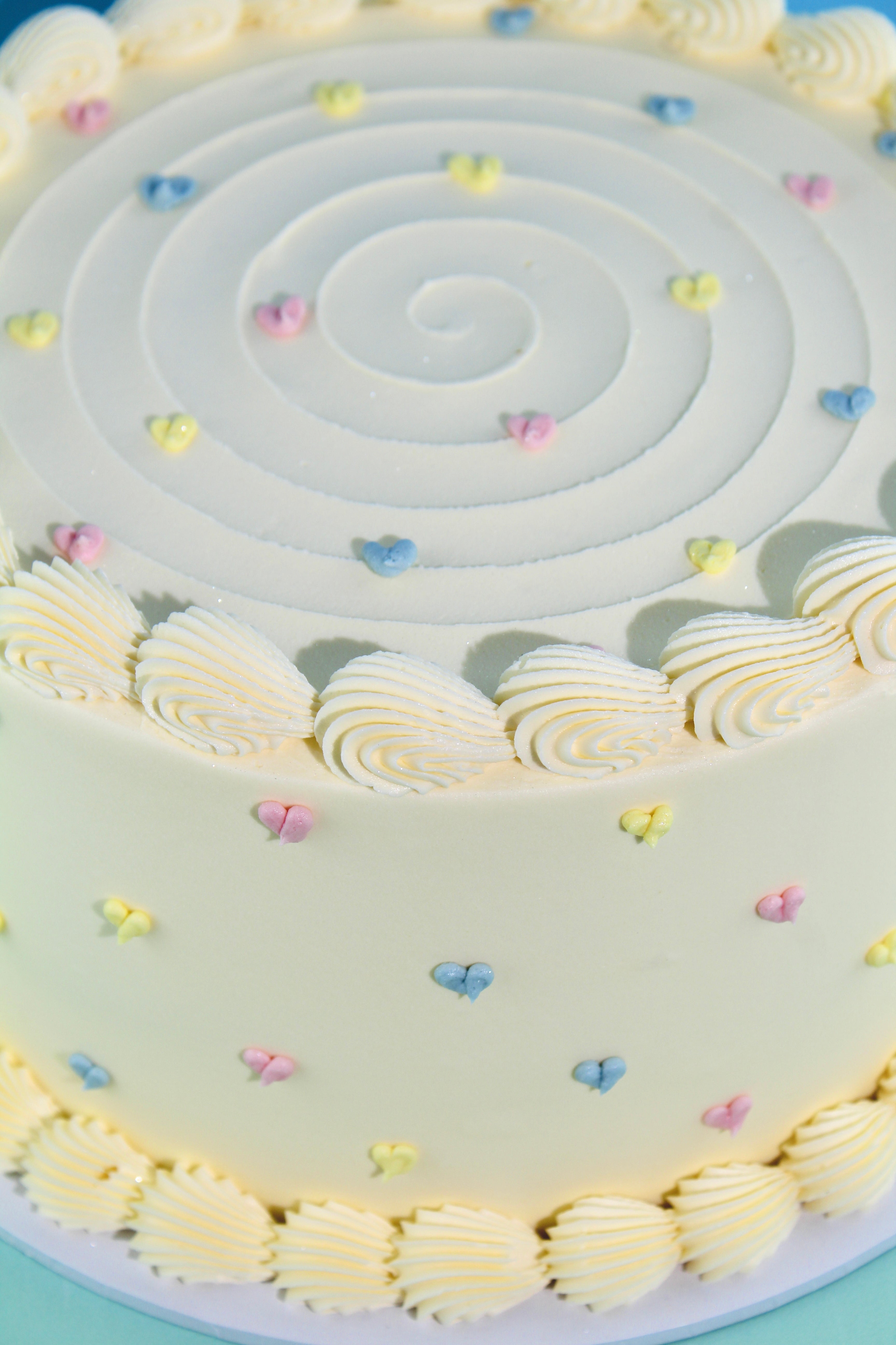 Pastel Cake Of Hearts