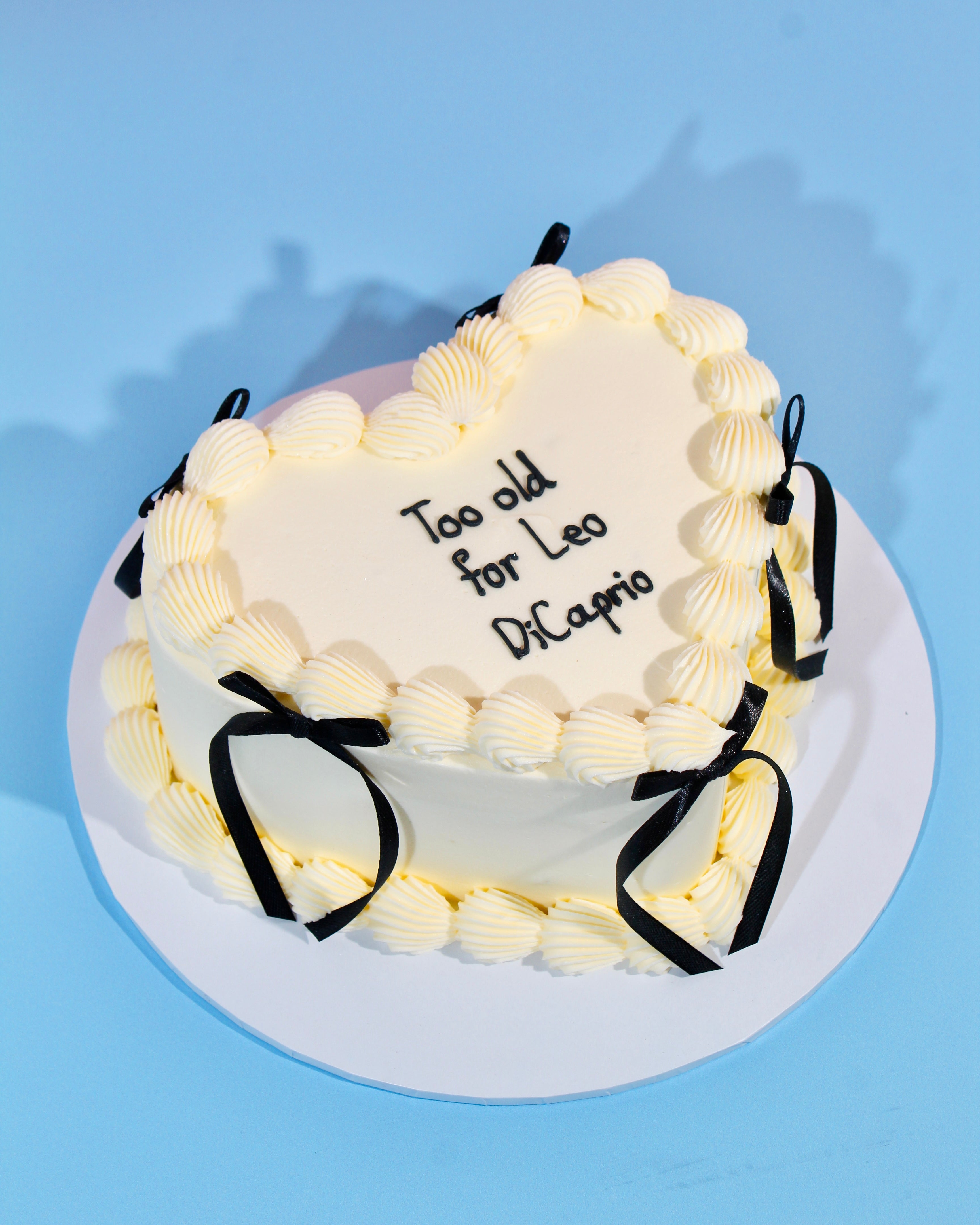 Heart-Shaped Mini Message Bow Cake