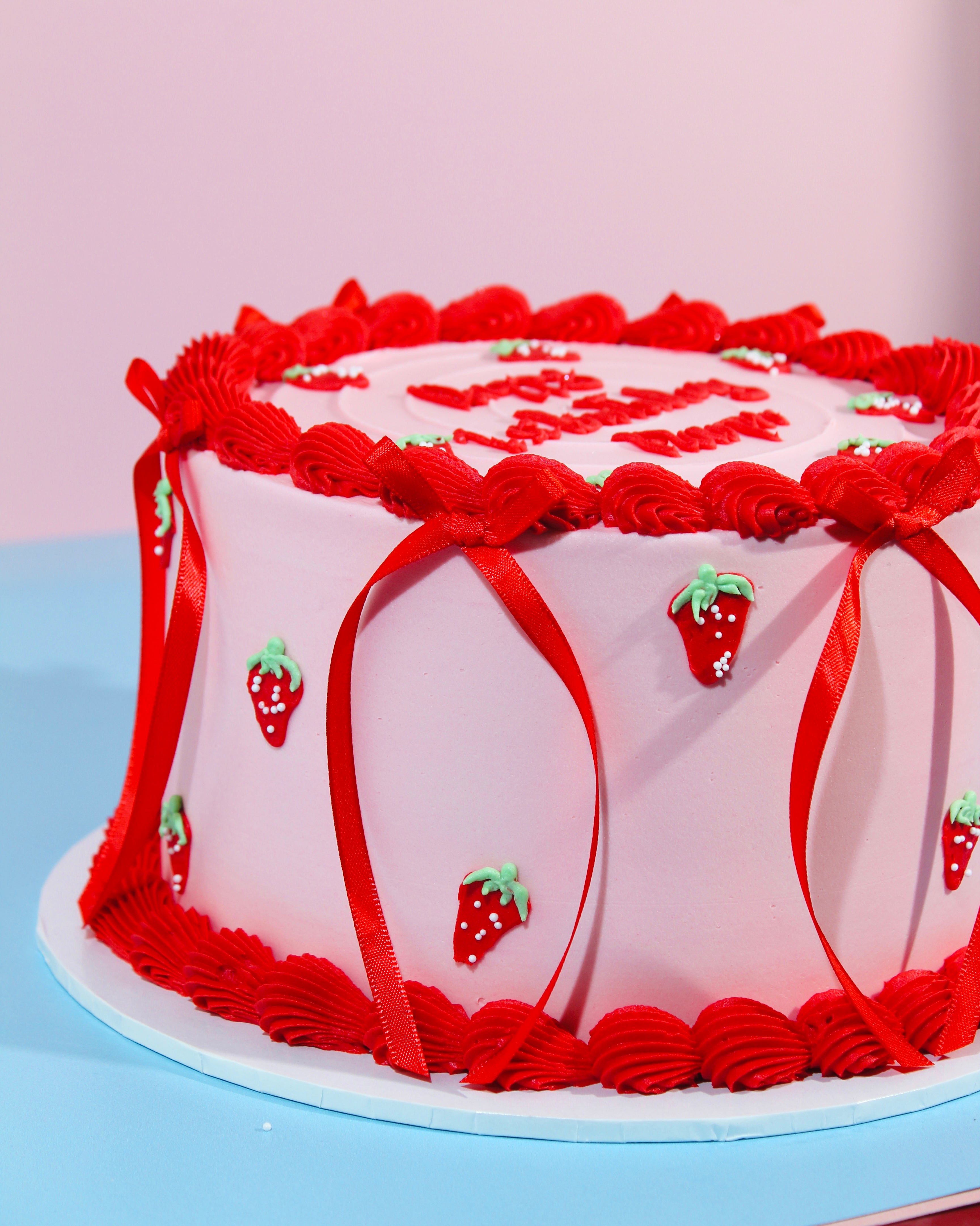 Strawberry Birthday Cake