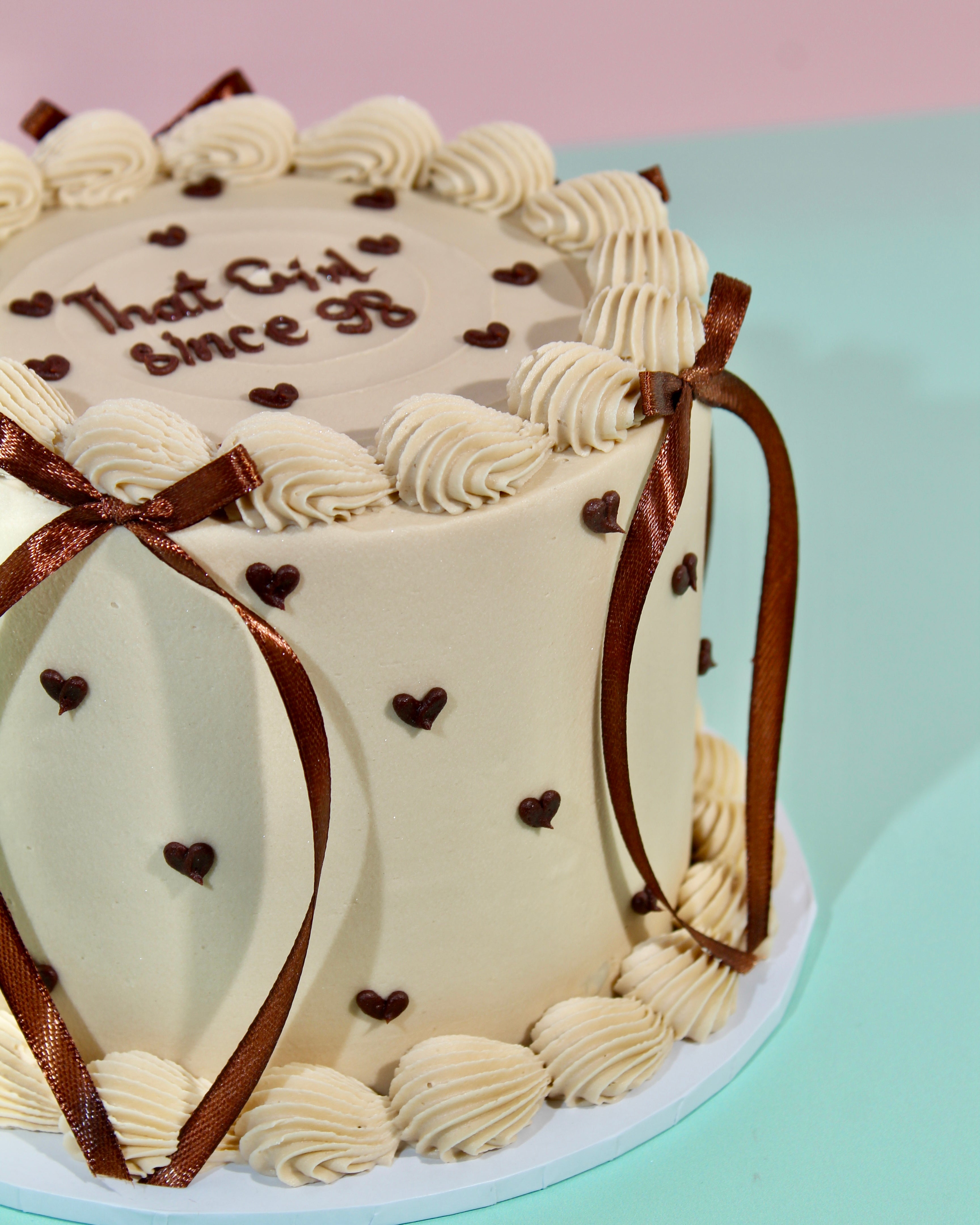 Brown Cake Of Hearts