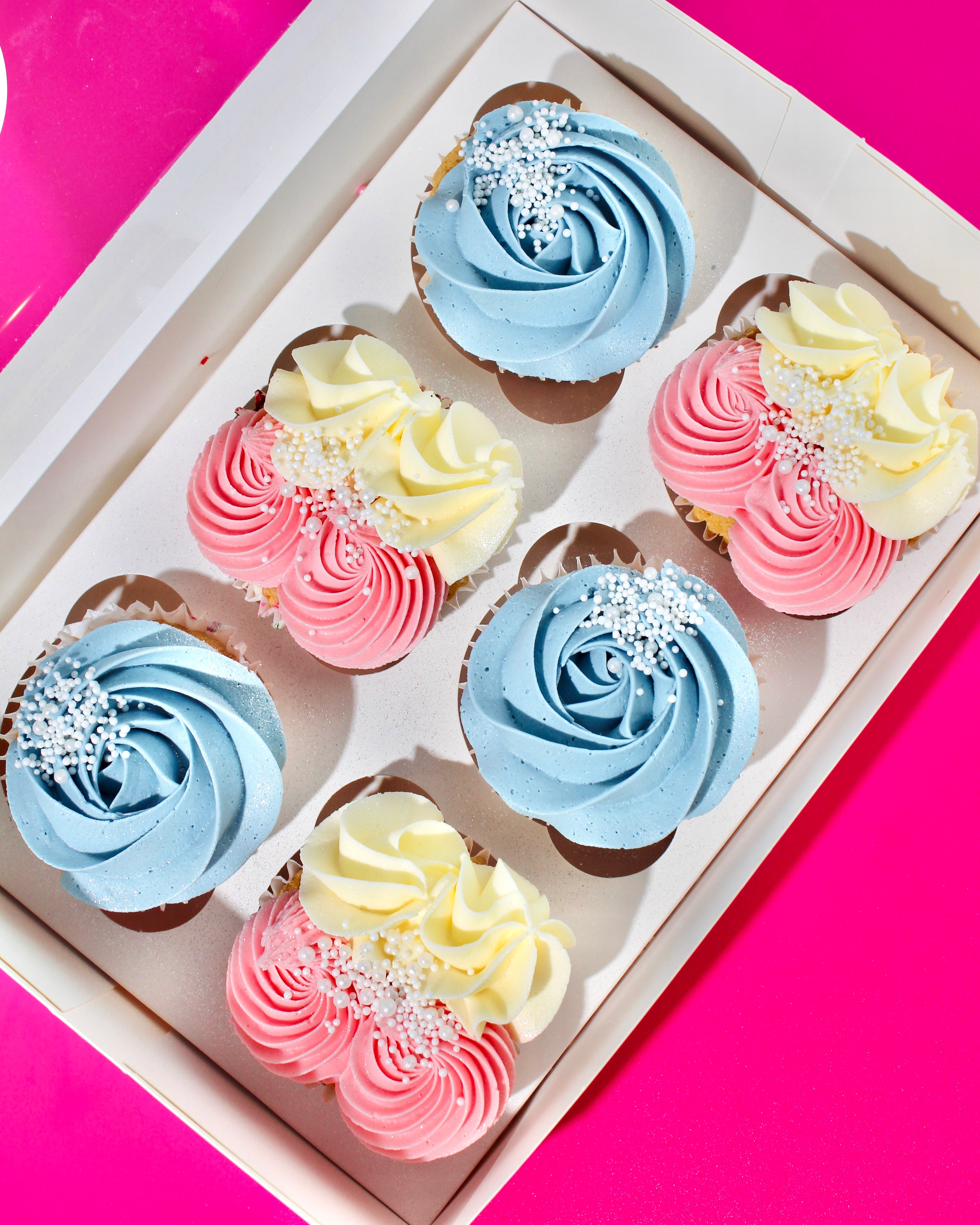 Pink + Blue Cupcakes