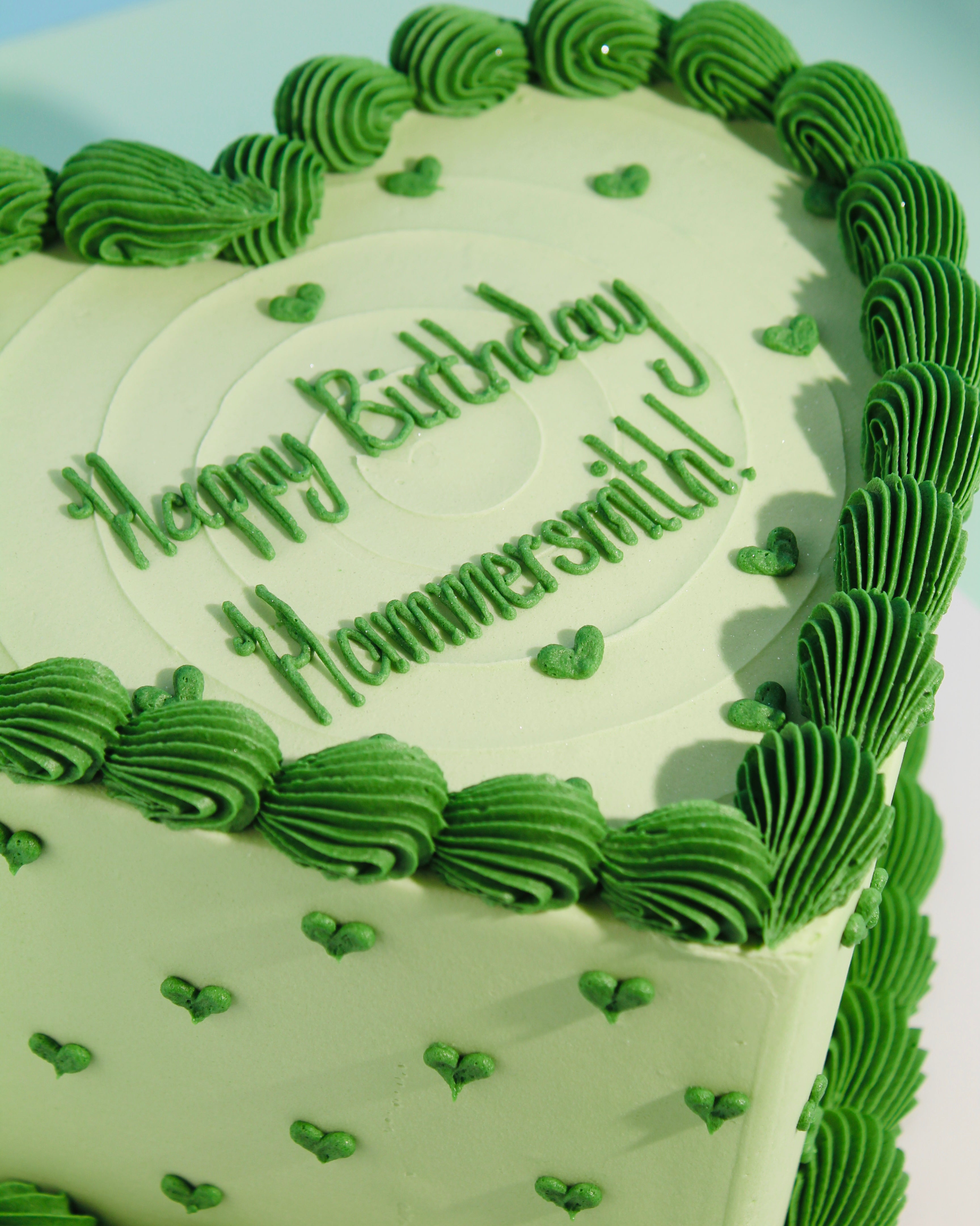 Green Cake Of Hearts