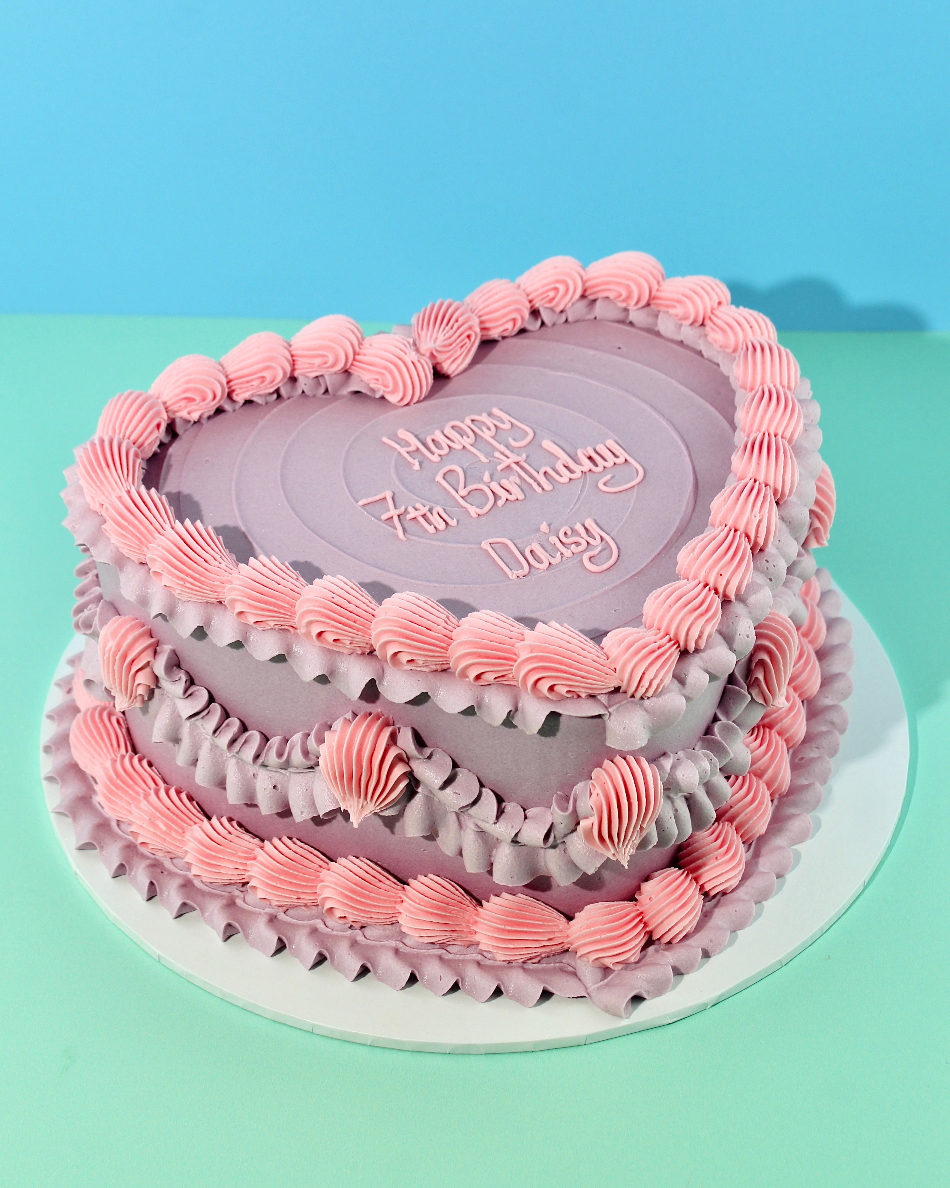 Design Your Own Vintage Heart Cake