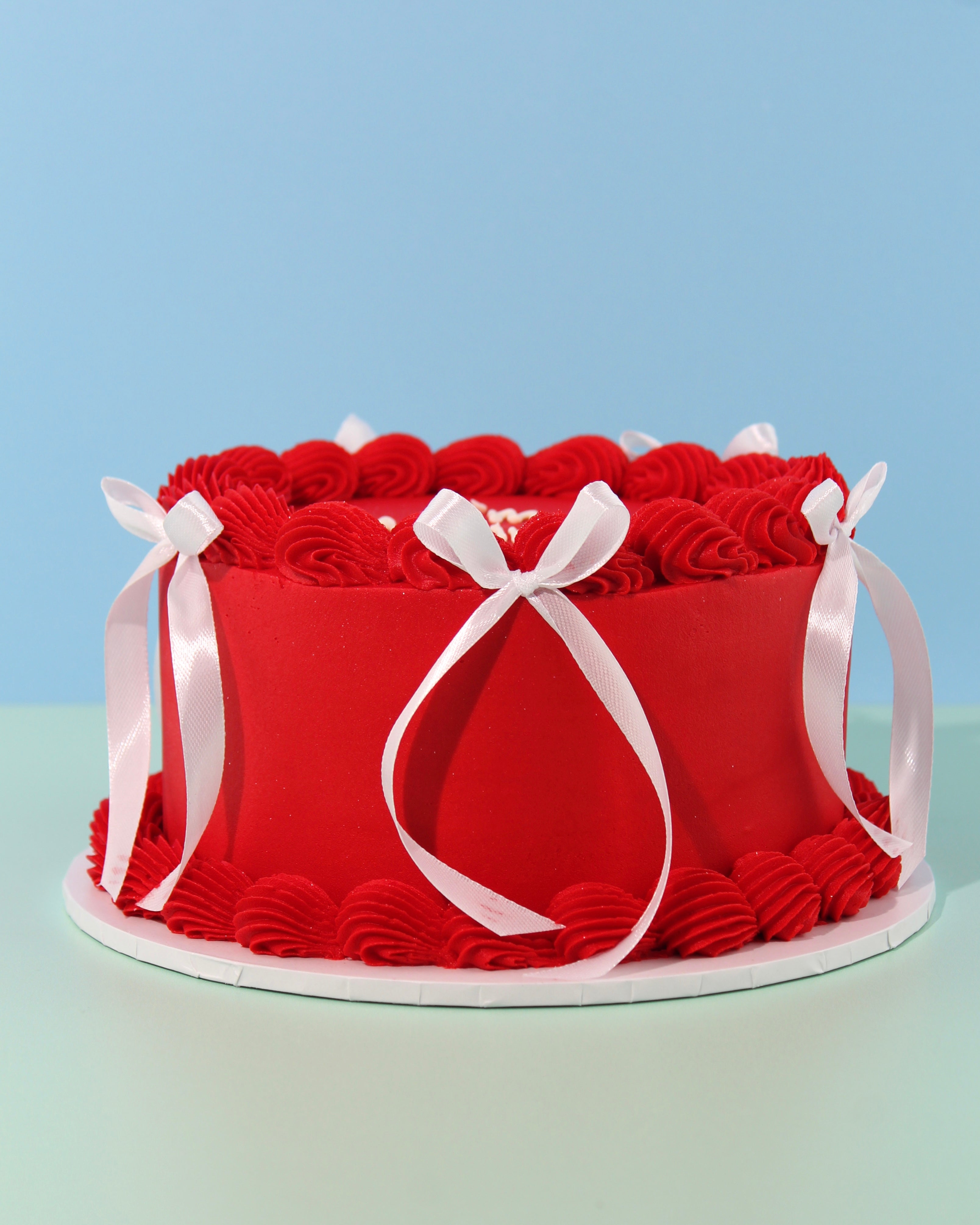 Vegan Mini Message Bow Cake