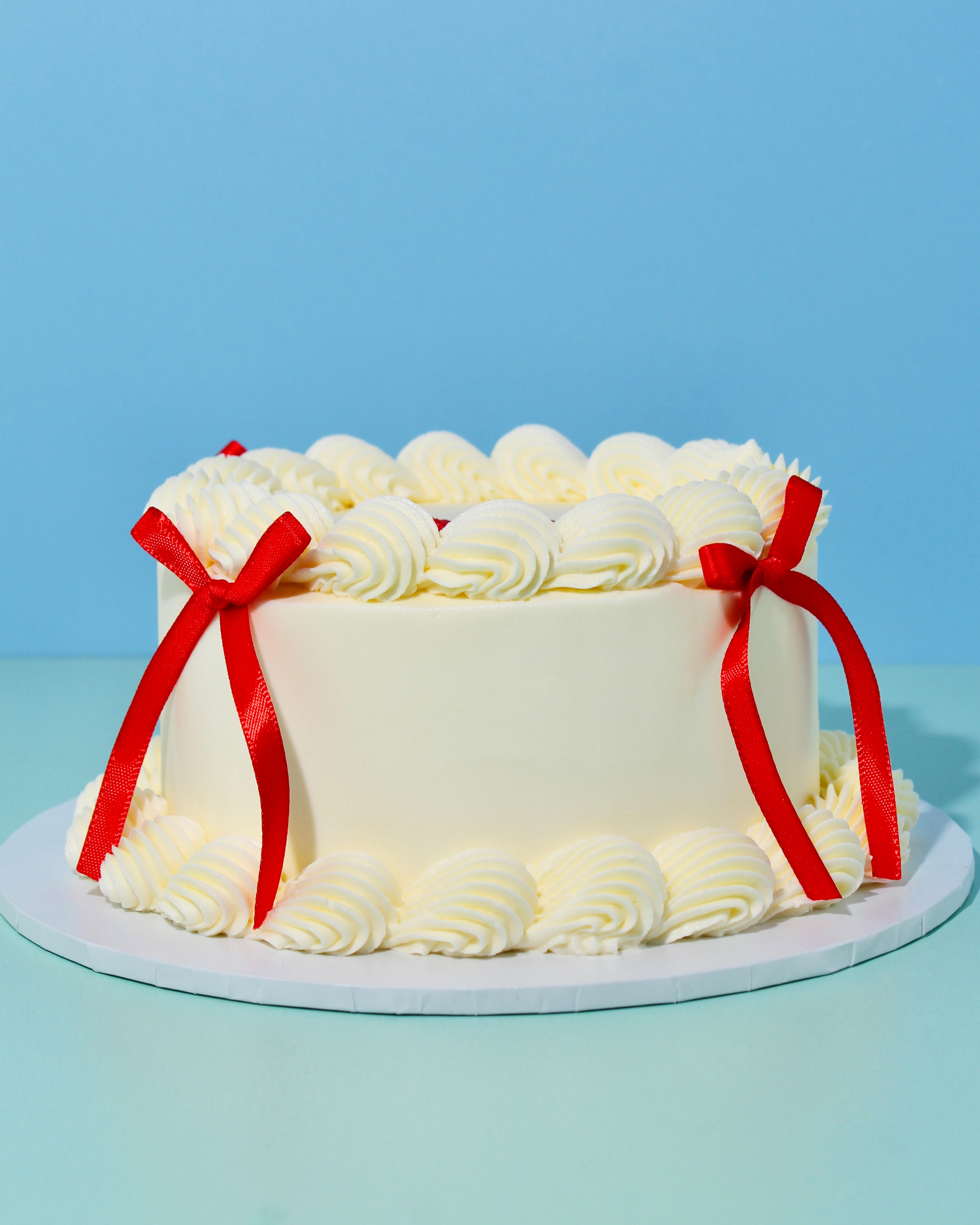 Vegan Mini Message Bow Cake