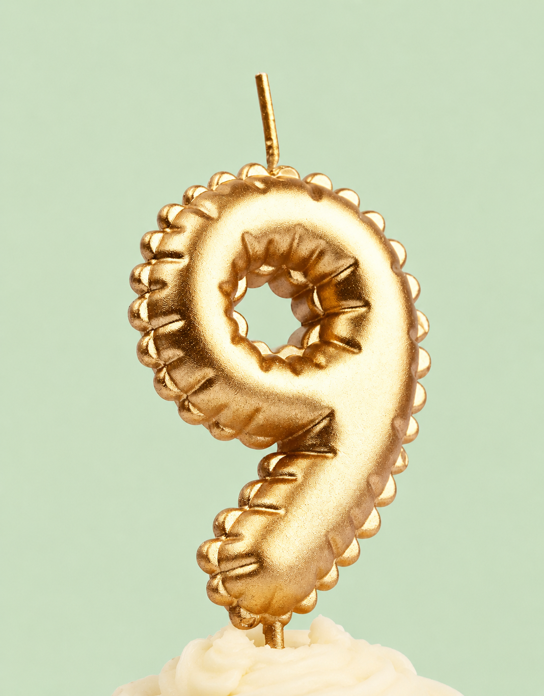 Gold Number Candle