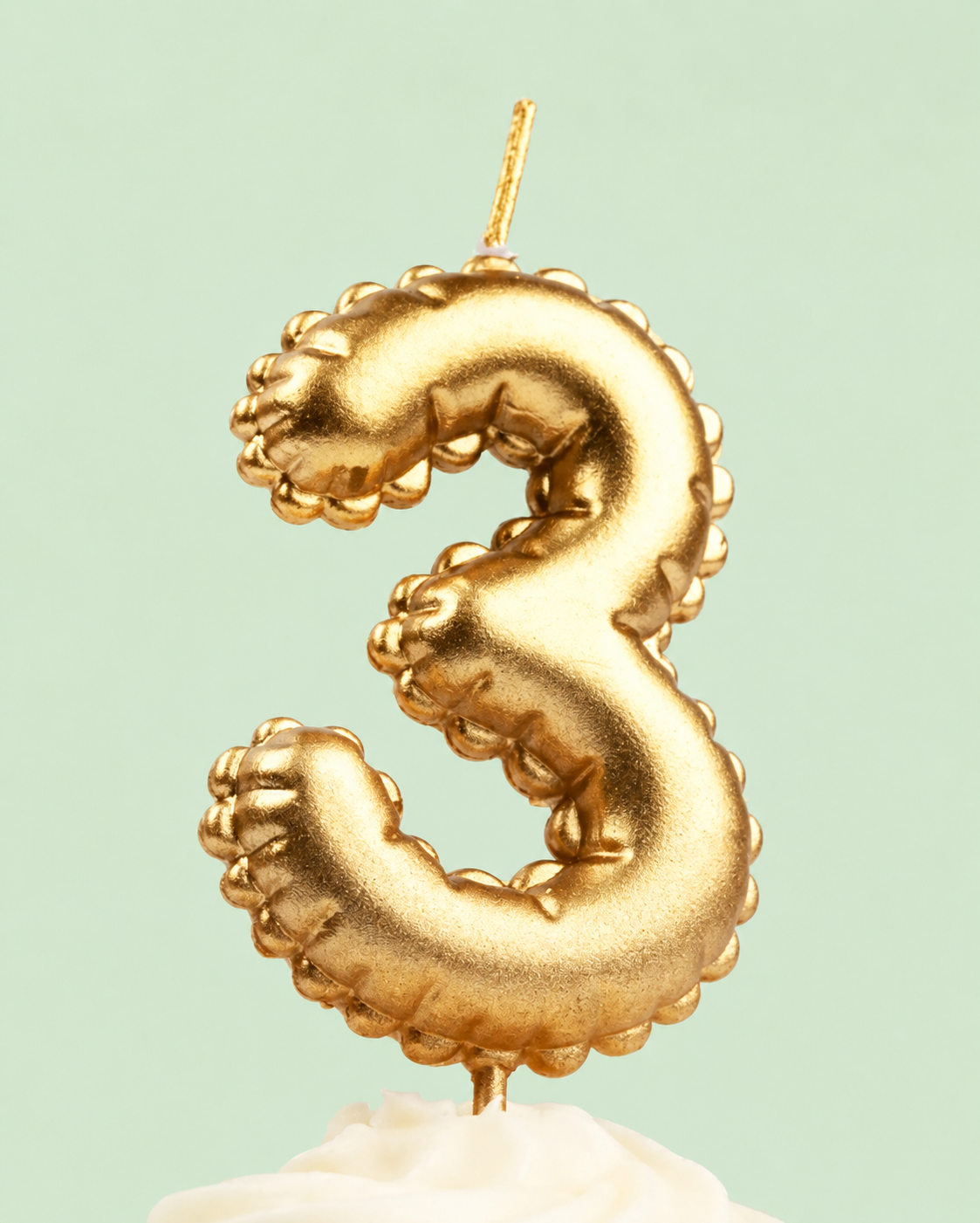 Gold Number Candle