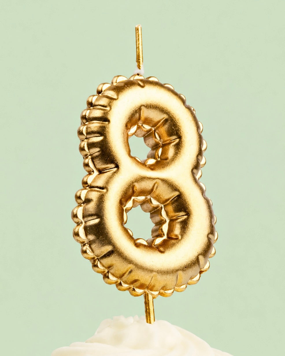 Gold Number Candle